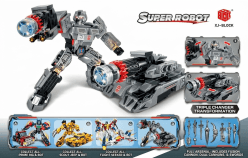 Megatron - LEGO Type Transforming Robot Architect Brick Toys Building Block - Super Hero Theme Blocks and Bricks - Robot, tank 277+ Pieces Educational Engineering Construction Learning Toy for Kids