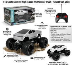 Jianxiang Toys 1:14 Scale RC Cybertruck Monster Truck (Model 899-9).