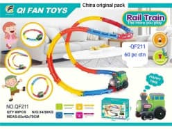 Rollercoaster Flip Track Train Set With Light & Music | Loop Rail Train Toy For Kids | Battery Operated