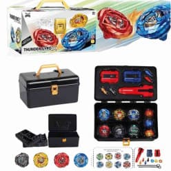 Beyblade 12 Pcs Metal Battle Spinner Top Set With Launchers In Premium Carry Case | Gyro Battle Tops For Kids | Ages 6+
