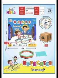 Hopscotch Active Play Set (Small) | Ring Mat & Spinner Indoor Outdoor Hopping Game for Kids | Ages 5+