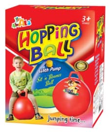 Hopping Ball 55 cm with Pump | Sit & Bounce Ball for Kids | Ages 3+ | Color as per Stock dispatched