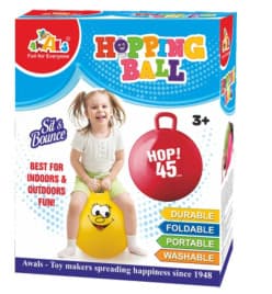 Hopping Ball 45 cm | Sit & Bounce Ball for Kids | Ages 3+ | Color as per Stock dispatched