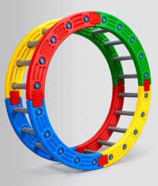 Play Gym Rolling Ring Climbing Toy for Kids | Large Colourful Circle Gym for Active Indoor Play
