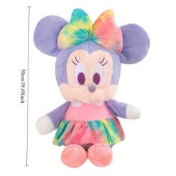 Mouse Girl Soft Toy in Tie-Dye Dress with Bow | 50 cm Plush Doll Toy for Kids