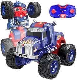 RC Stunt Deformation Truck Big Size | One-Key Transforming Monster Truck Remote Control Car | Ages 8+