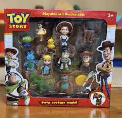 Toy Story 12 Pcs Cute Cartoon Figure Set | Playable & Decorative Gift Box | Pack of 1 Set | Buzz Lightyear Toy
