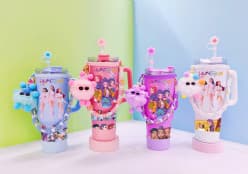 K-Pop Idol Print Big Tumbler with Handle, Straw & Charm Accessories | 1200 ml (Style 1) | Random Design as per Stock Dispatched | Pack of 1 Pc
