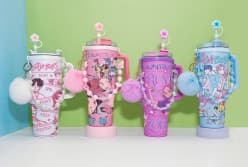 K-Pop Idol Print Big Tumbler with Handle, Straw & Pom Pom Charm | 1200 ml (Style 3) | Random Design as per Stock Dispatched | Pack of 1 Pc