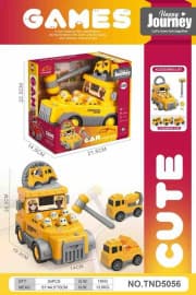 Whack-A-Mole Game with Construction Truck Set | Hammer Game for Kids | Pack of 1 Pc