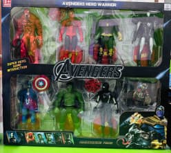 Superhero Warrior 7-in-1 Action Figures Set in Window Box | Hero Figures for Kids | Pack of 1 Set