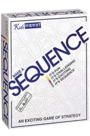 Sequence Style Strategy Card & Chip Board Game | Family Game for 2-12 Players | Ages 7+ | Pack of 1 Set