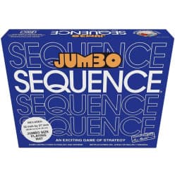 Jumbo Sequence Style Strategy Board Game with Large Playing Mat | Family Card & Chip Game | Ages 7+ | Pack of 1 Set