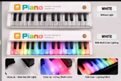 Kids Light-Up Electronic Piano Keyboard with Multi-Color Glowing Keys | Musical Toy Organ for Toddlers | Color as per Stock Dispatched | Pack of 1 Pc