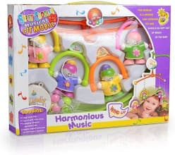 Musical Baby Cot Mobile with Rotating Rattles | Wind-Up Hanging Crib Toy for Newborns | Pack of 1 Set