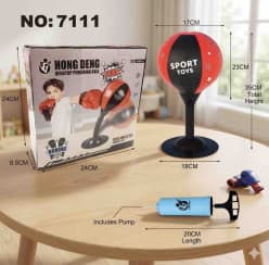 Desktop Punching Bag Boxing Toy with Gloves & Pump | Suction Base Punching Ball for Kids | Pack of 1 Set