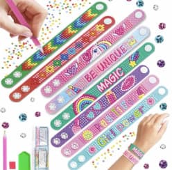 DIY Diamond Painting Bracelet Making Kit | Rakhi Band Craft Set for Kids | Random Color as per Stock Dispatched | Pack of 1 Set