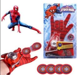 Spider Hero Web Launcher Glove with 4 Discs | Superhero Disc Shooter Wrist Glove Toy for Kids | Pack of 1 Pc