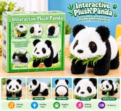 Walking Panda Soft Plush Toy with Realistic Sounds | Interactive Chomping Panda for Kids | Pack of 1 Pc