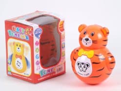Baby Tumbler Roly Poly Tiger Toy with Music | Wobble Doll for Infants | Pack of 1 Pc
