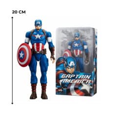 Captain America 20 cm 1:10 Scale 7 Inch Action Figure | Poseable Collectible Superhero Figure