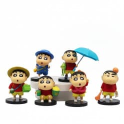 Crayon Shin-chan Shinnosuke Nohara Set of 6 Action Figures 7-10 cm | Collectible Display Figures