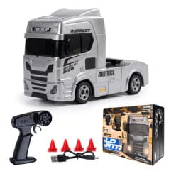 LD RTR Mini RC Scania Truck 1:64 Scale Silver RC 4WD | Remote Control Toy For Kids & Hobbyists