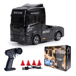 LD RTR Mini RC Scania Truck 1:64 Scale Black RC 4WD | Remote Control Toy For Kids & Hobbyists
