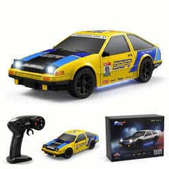 HB Toys Yellow Toyota Trueno 1:43 Scale RC Car 11 cm 4WD | Remote Control Toy For Kids & Hobbyists