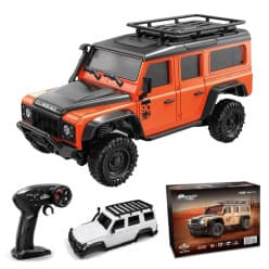 HB Toys Defender 90s Orange 1:43 Scale RC Crawler 4WD | Remote Control Toy For Kids & Hobbyists