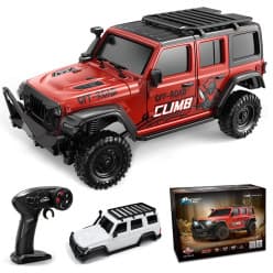 HB Toys Jeep Wrangler 12cm 1:43 Scale 4WD RC Crawler 4WD | Remote Control Toy For Kids & Hobbyists