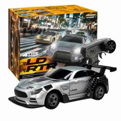 LDRC Mercedes AMG GTR Silver 1:64 Scale 4WD RC Drift Car | Remote Control Toy For Kids & Hobbyists