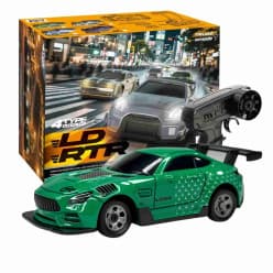 LDRC Mercedes AMG GTR Green 1:64 Scale 4WD RC Drift Car | Remote Control Toy For Kids & Hobbyists