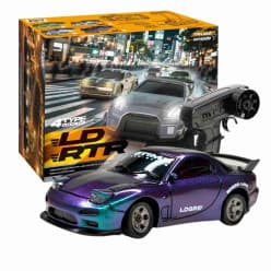 LDRC Mazda FD3S Purple 8.3cm 1:64 Scale RC Drift Car | Remote Control Toy For Kids & Hobbyists