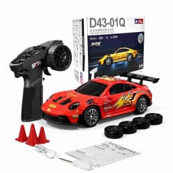Hstar 1:43 4WD Drift Alloy RC Car | Red | Remote Control Toy For Kids & Hobbyists