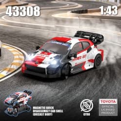 MJX Hyper Go | Toyota GR Yaris Rally1 | 11 cm | Red & White | 1:43 Scale RC Car | Remote Control Toy For Kids & Hobbyists