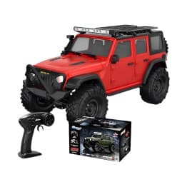 HB Toys | Red | 31 CM | BIG | 1:16 Scale | 4WD RTR RC Rock Crawler | Metal Chassis | LED Lights | Remote Control Toy For Kids & Hobbyists