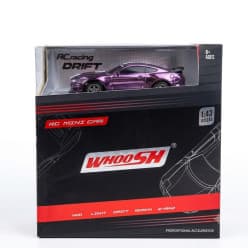 Whoosh 1:43 Scale 4WD RC Drift Car with LED Lights – Purple Edition | Remote Control Toy For Kids & Hobbyists