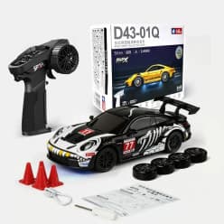 Hstar 1:43 Skelton Edition Porsche 911 4WD RC Drift Car | Remote Control Toy For Kids & Hobbyists
