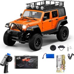 MNRC Orange 1:12 Scale 4WD RC Rock Crawler Off-Road Truck | Remote Control Toy For Kids & Hobbyists