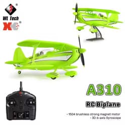 WLtoys Beech RC Airplane 4CH Brushless 3D/6G with 6-Axis Gyro – 1 Battery | Remote Control Toy For Kids & Hobbyists