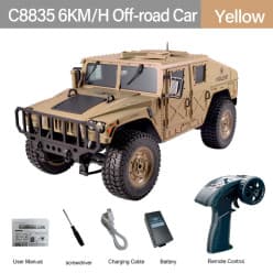 JJRC 1:16 4WD RC Military Jeep with LED Lights | Remote Control Toy For Kids & Hobbyists