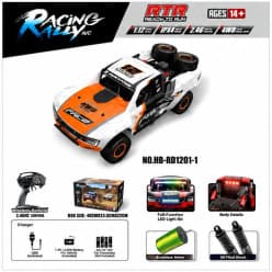 HB Toys 1:12 Orange Off Road RTR 4WD RC Rally Truck 40km/h | Remote Control Toy For Kids & Hobbyists