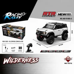 HB Toys 1:10 Ford bronco Light Grey Upgraded version RC crawler | Remote Control Toy For Kids & Hobbyists