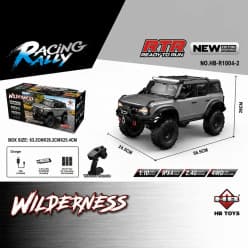 HB Toys 1:10 Ford bronco Dark Grey Upgraded version RC crawler | Remote Control Toy For Kids & Hobbyists