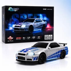 HB Toys Racing Rally 1:43 Nissan Skyline Drift RC Car | Remote Control Toy For Kids & Hobbyists