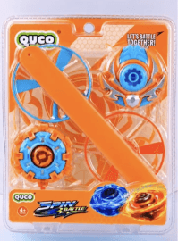 Spin Battle Hand Wrist Band Launcher Toy With 2 Spinning Tops & 2 Flying Discs | Wrist Strap Launcher | Ages 4+ | Color As Per Stock