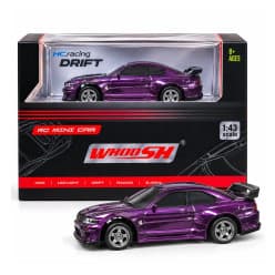 Whoosh 1:43 Scale 4WD RC Drift Car with LED Lights – Purple Edition | Remote Control Toy For Kids & Hobbyists