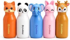 Mini Animal Face Steel Thermos Bottle For Kids | Cute Deer, Bunny, Fox & Panda Insulated Mini Bottle | Surprise Design | Color As Per Stock | 1 Pcs