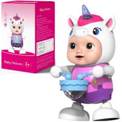 Kidoyz Baby Unicorn Drummer Toy | Dancing Doll That Plays the Drum with Lights & Music | Ages 3+